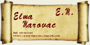 Elma Marovac vizit kartica